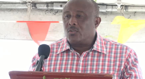 Permanent Secretary in the Ministry of Tourism Carl Williams delivering remarks at the New River Farmers Co-operative Society’s 1st New River Day on May 20, at New River